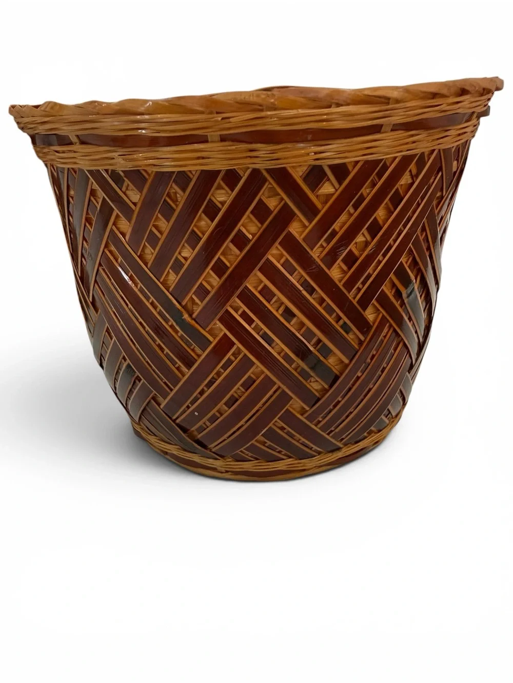 Vintage Woven Wicker Flower Pot Basket Holders